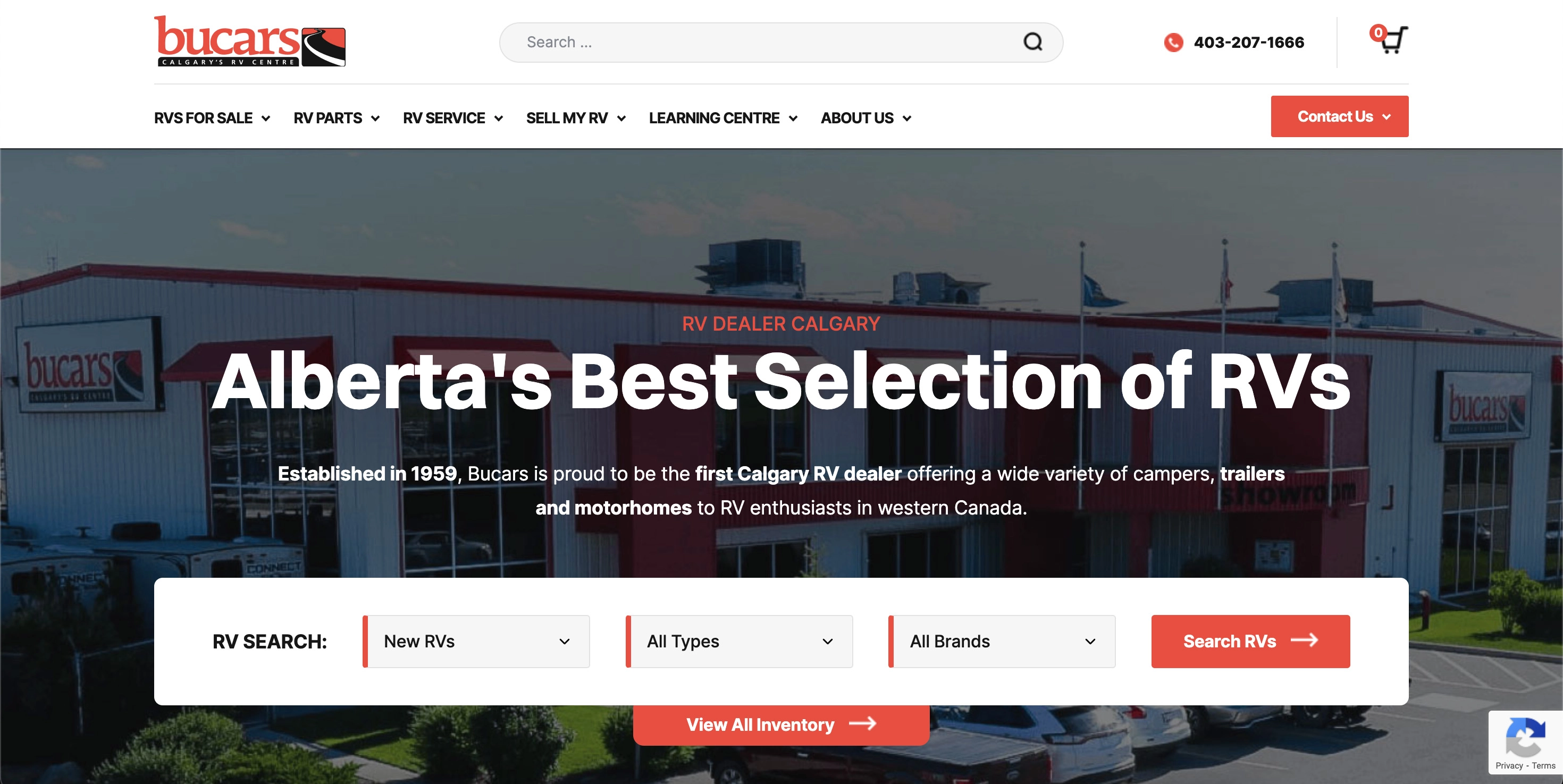 BucarsRV Website screenshot image